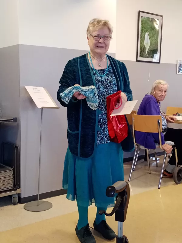 Vapaaehtoinen "kanttorimme" Ulla-Maija Haveri 80 v.